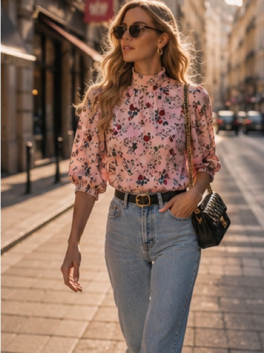 Zara floral print  top bloggers favorite